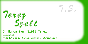terez szell business card